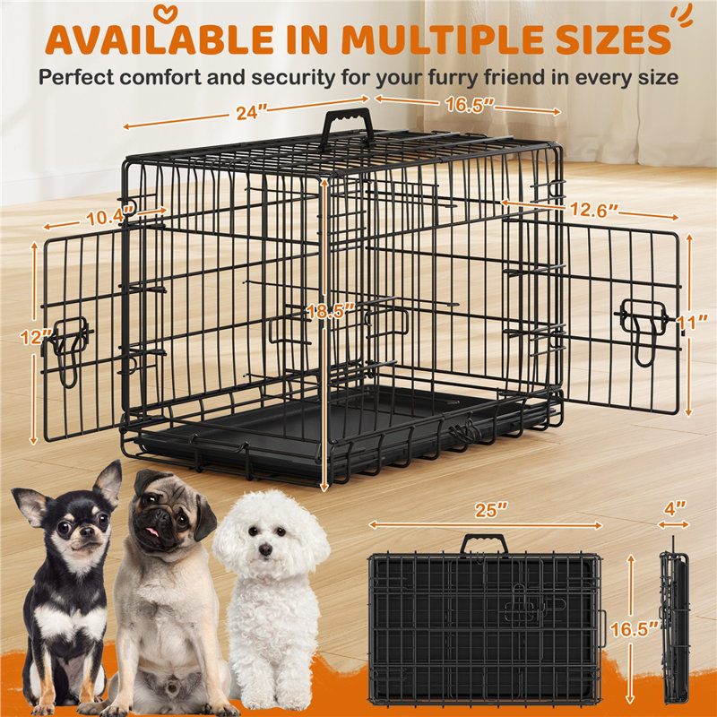 Metal wire dog crate best sale